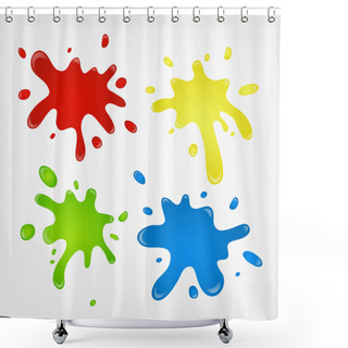 Personality  Paint Splashes Shower Curtains