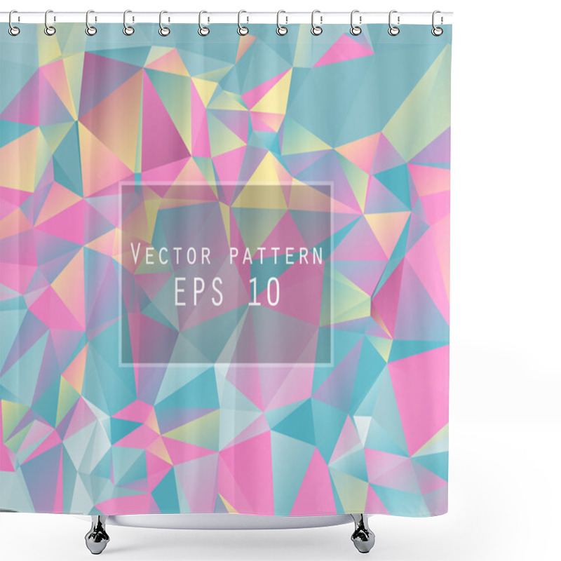 Personality  Abstract polygonal background shower curtains