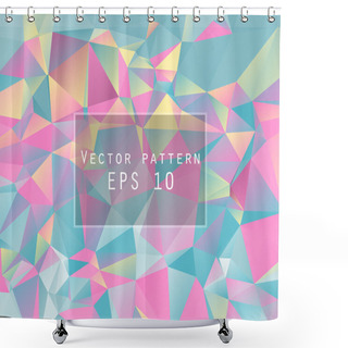 Personality  Abstract Polygonal Background Shower Curtains