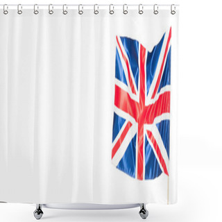 Personality  Blue Flag Of United Kingdom With Red Cross Isolated On White, Banner Shower Curtains