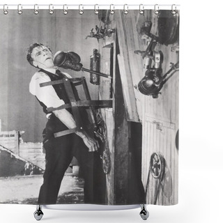 Personality  Man In Torture Chamber Shower Curtains