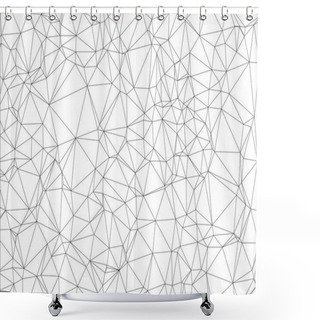 Personality  Background Black And White Polygon. Shower Curtains