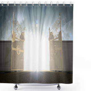 Personality  Heavens Gates Opening Shower Curtains