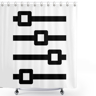 Personality  Control Flat Icon Shower Curtains