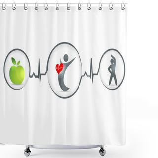 Personality  Wellness And Healthy Heart Shower Curtains