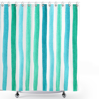 Personality  Colorful Watercolor Stripes Shower Curtains