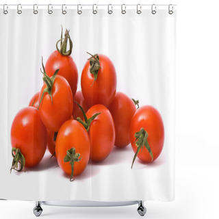 Personality  Cherry Tomatoes On Studio White Shower Curtains