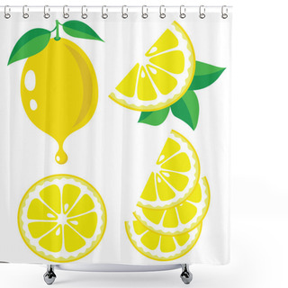 Personality  Lemon Vector Illustration Shower Curtains