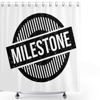Personality  Milestone Rubber Stamp Shower Curtains