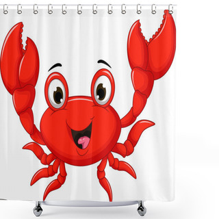 Personality  Funny Cartoon Crab For You Design Shower Curtains