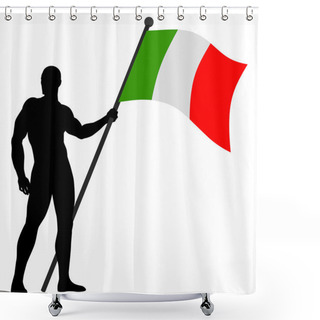 Personality  Flag Bearer Shower Curtains