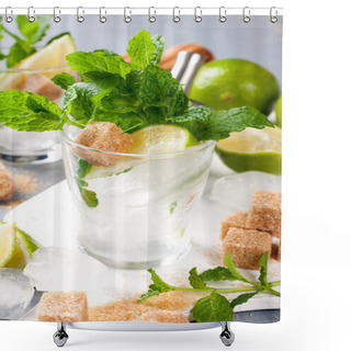 Personality  Ingredients For Making Mojitos. Shower Curtains