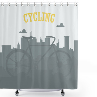 Personality  Bicycle Concept. Bicycle In The City. Urban Cycling Shower Curtains