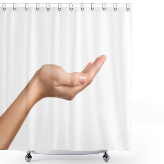 Personality  Female Hand Holding Something Shower Curtains
