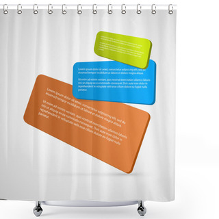 Personality  Set Of Colorful Vector Banners Shower Curtains