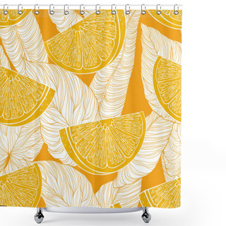 Personality  Citrus Pattern. Eps Vector Illustration Shower Curtains