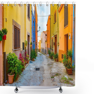 Personality  Alghero Old Town, Italy Shower Curtains