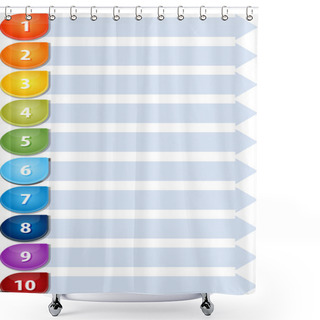 Personality  Bullet List Ten Blank Business Diagram Illustration Shower Curtains