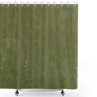 Personality  Olive Green Cotton Texture With Scratches Ans Rips Shower Curtains