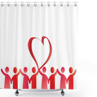 Personality  Family Pictogram Shower Curtains