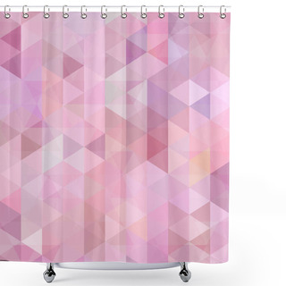 Personality  Background Made Of Pastel Pink Triangles. Square Composition With Geometric Shapes. Eps 10 Shower Curtains