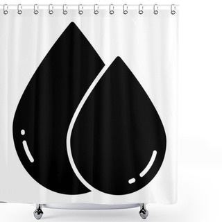 Personality  Vector Icon Of Blood Drop In Simple Style Shower Curtains
