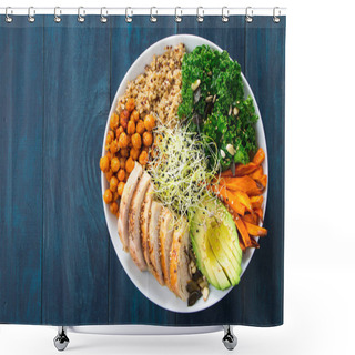Personality  Super Foods Buddha Bowl Shower Curtains