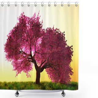 Personality  Cherry Blossoms Trees 02 Shower Curtains