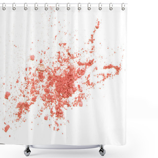 Personality  Orange Eyeshadow Crushed On White Close Up For Background Shower Curtains