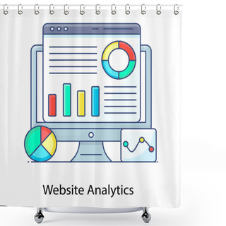 Personality  Analytics Analysis. Simple Illustration Shower Curtains