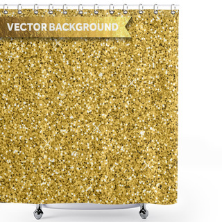 Personality  Gold Glitter Texture Shower Curtains
