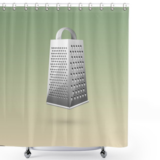 Personality  Grater Of Vector Design Shower Curtains