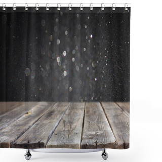 Personality  Board And Dark Bokeh Shower Curtains