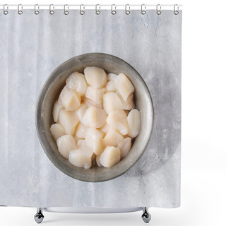 Personality  Raw Uncooked Scallops Shower Curtains