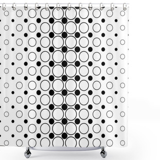 Personality  Monochromatic Circle Pattern - Abstract Geometrical Background Graphic From Dots And Circles Shower Curtains