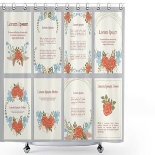 Personality  Romantic Wedding Invitation Set Shower Curtains