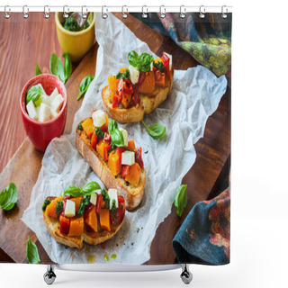 Personality  Bruschetta With Roasted Pumpkin Shower Curtains