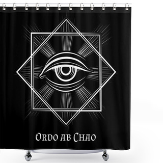 Personality  Eye Of Providence Masonic Symbol Shower Curtains
