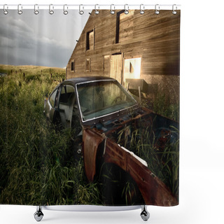 Personality  Abandoned Farm House Shower Curtains