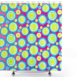 Personality  Seamless Round Circle Bubbles Kids Pattern In Vector Shower Curtains