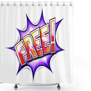 Personality  Free Comic Book Illustration Shower Curtains