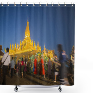 Personality   Pha That Luang Festival Shower Curtains