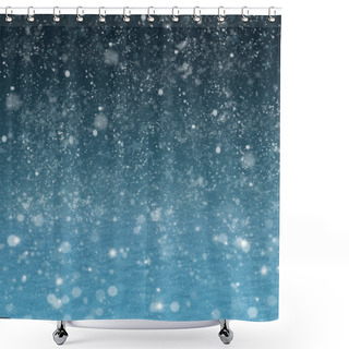 Personality  Absract Night Landscape With Snow Shower Curtains