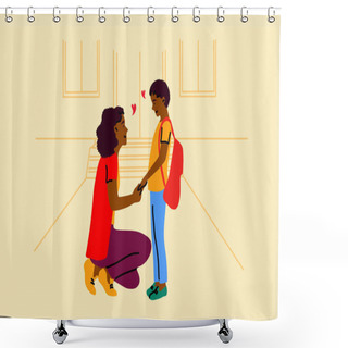 Personality  Education, Motherhood, Childhood, Care, School Concept Shower Curtains