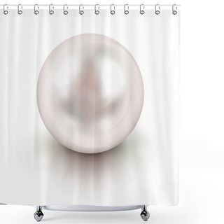 Personality  White Pearl Shower Curtains