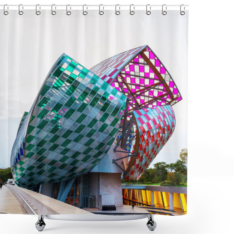 Personality  Louis Vuitton Foundation Designed By Frank Gehry Shower Curtains