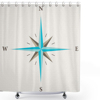 Personality  Compass Shower Curtains