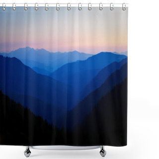 Personality  Sunrise Over The Mountains Shower Curtains