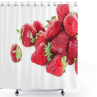 Personality  Heap Of Fresh Strawberries Shower Curtains