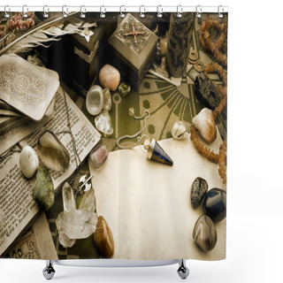 Personality  Esoteric Composition Shower Curtains